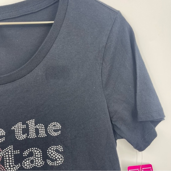 Save The Tatas Rhinestone Shirt Size Medium NWT Breast Cancer - Picture 6 of 8